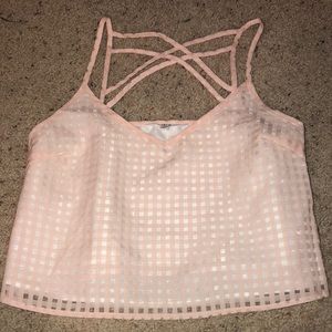 Pink overlay crop top